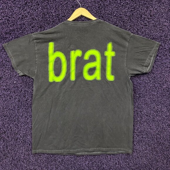 CharliXCX Brat Neon Logo Tshirt size large - Picture 1 of 4